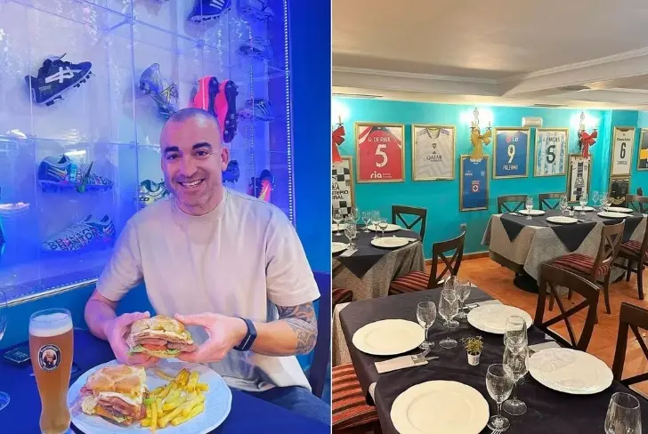 Santiago Silva en su restaurante en España.