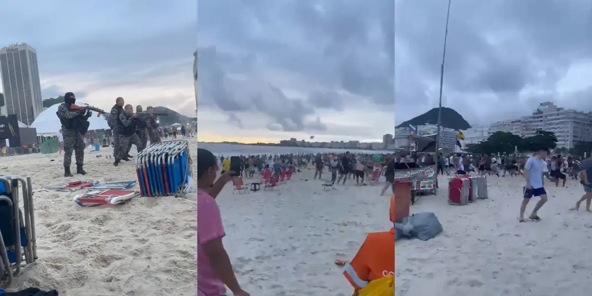 A dos días de la final de la Copa Libertadores, las playas de Copacabana se convirtieron en un infierno para los hinchas de Boca.