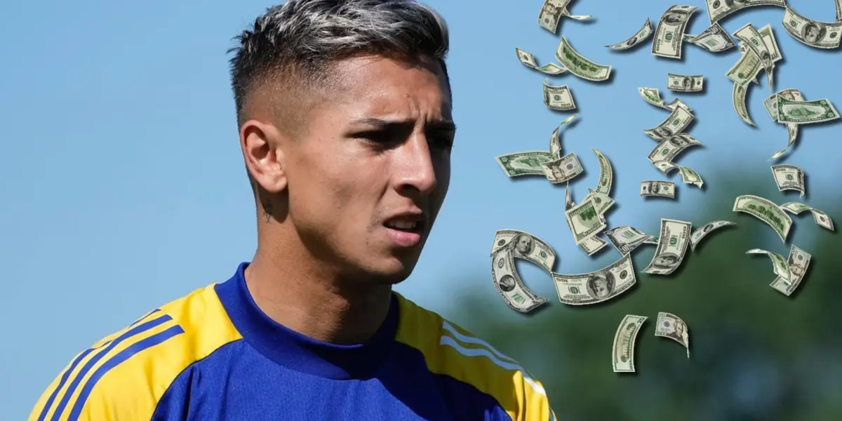 Agustín Almendra durante un entrenamiento de Boca.