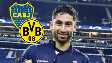 Alan Varela y el estadio de Porto de fondo.