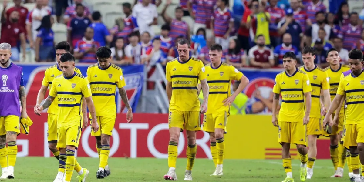 Boca tras perder el partido frente a Fortaleza.