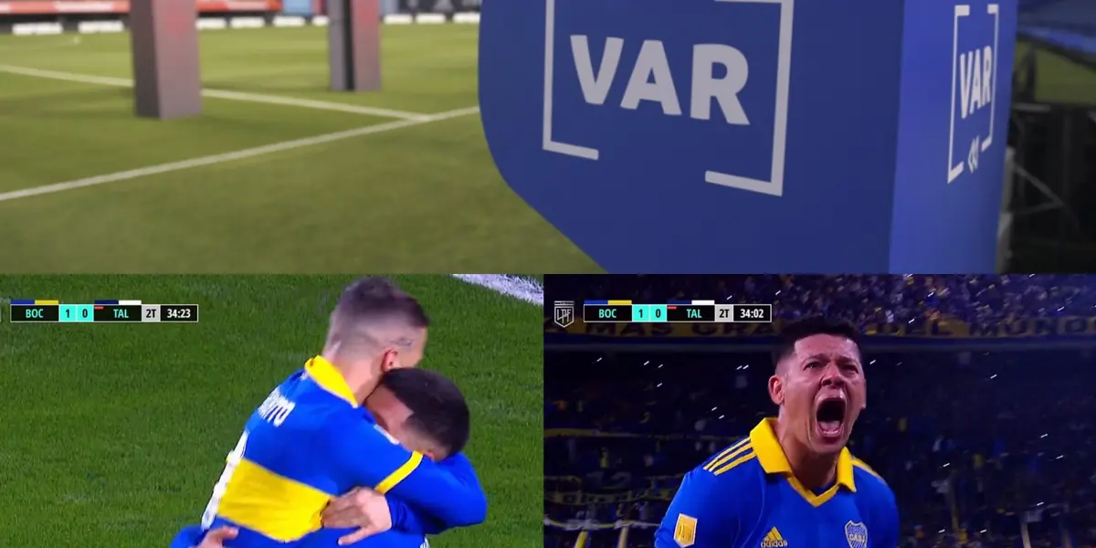 Boca y Talleres están jugando por la octava fecha de la Liga Profesional en La Bombonera y el VAR es el príncipal protagonista del partido.