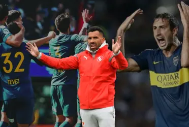 Carlos Tévez y Carlos Izquierdoz.