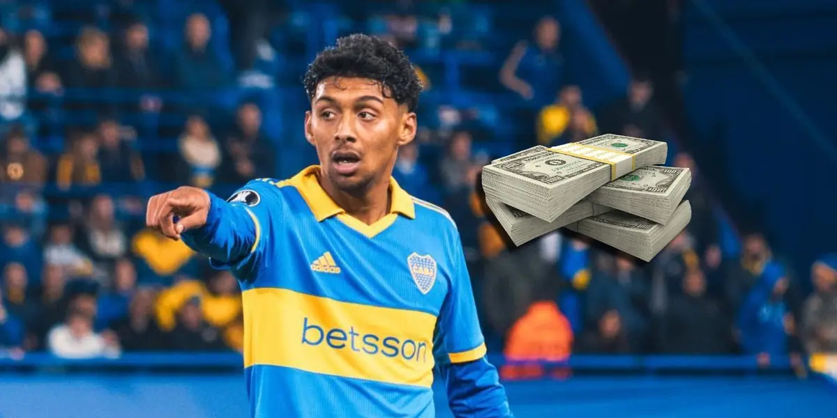 Cristian Medina vistiendo la camiseta de Boca Juniors.