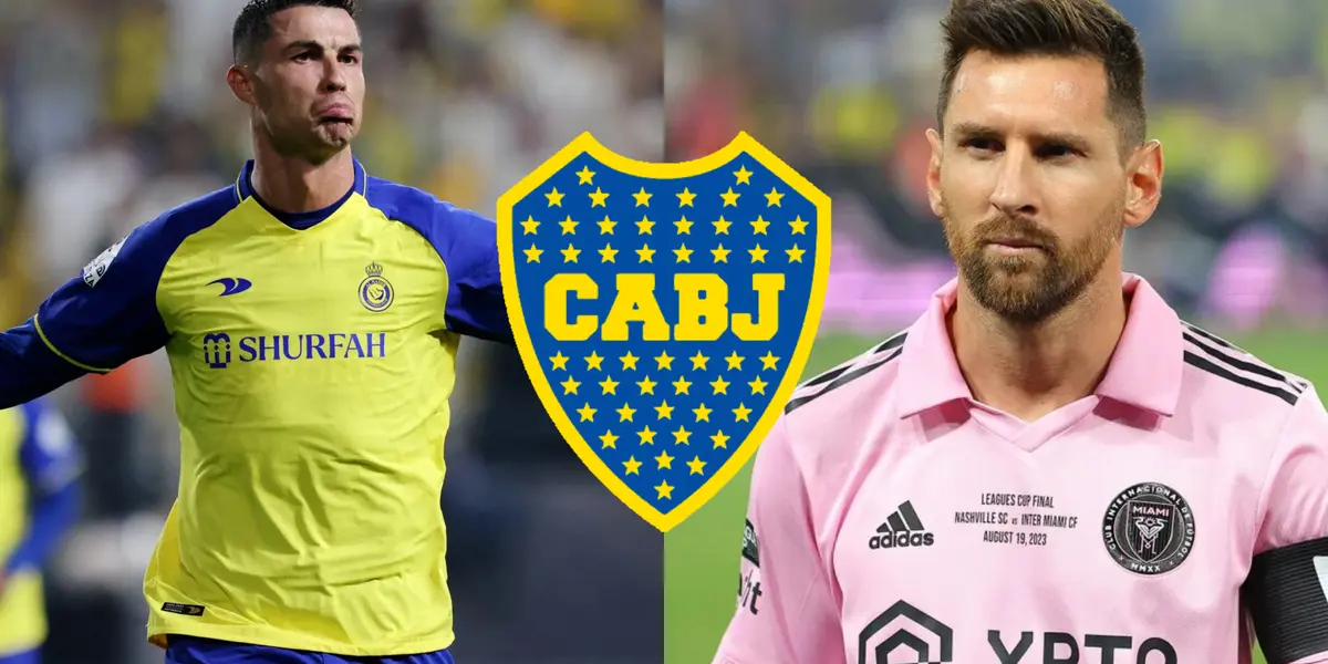 Cristiano Ronaldo en Al Nassr junto a Lionel Messi en Inter Miami.