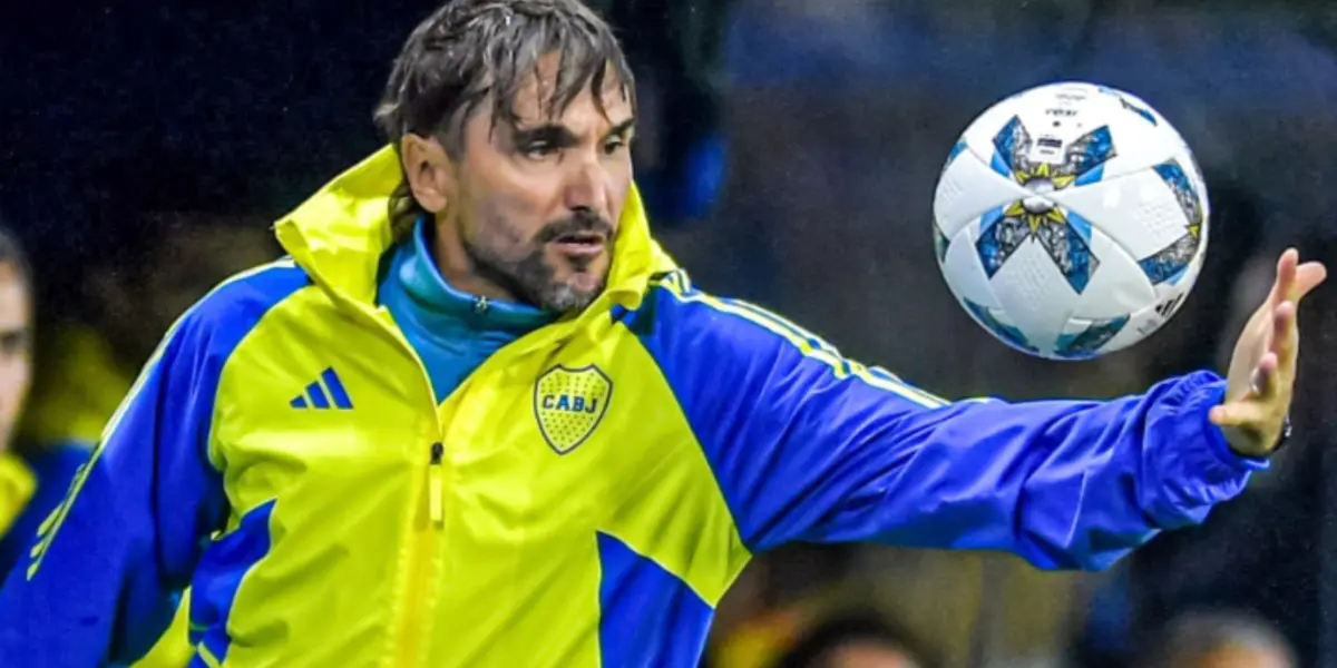 Diego Martínez en acción en el partido de Boca ante Godoy Cruz.