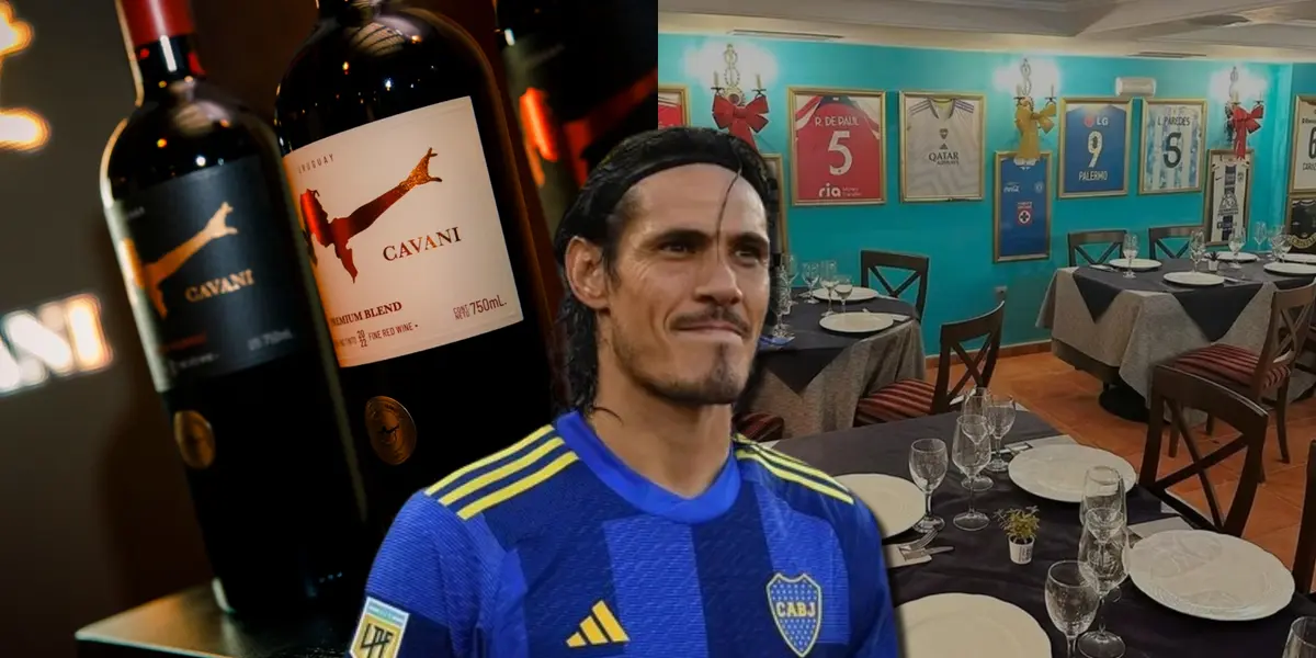 Edinson Cavani con la camiseta de Boca Juniors.