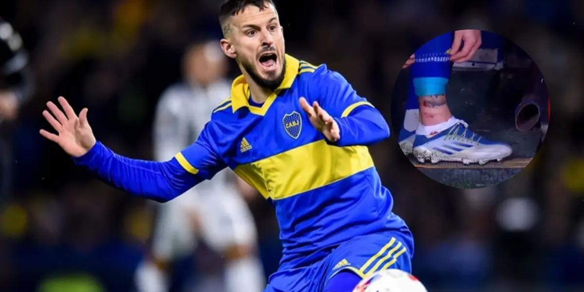 El delantero debió dejar la práctica en Ezeiza ante otro golpe en la zona afectada.