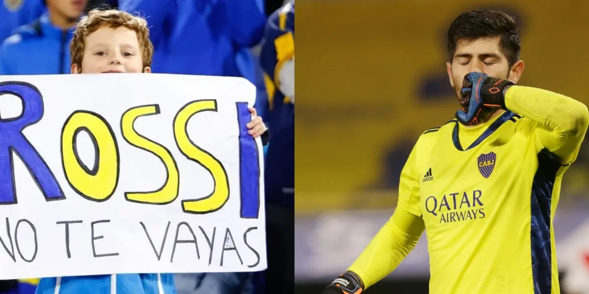 El estadio del Xeneize estuvo colmado de gente en la noche de ayer como lo es habitual y la hinchada dejó un mensaje por su guardameta.
