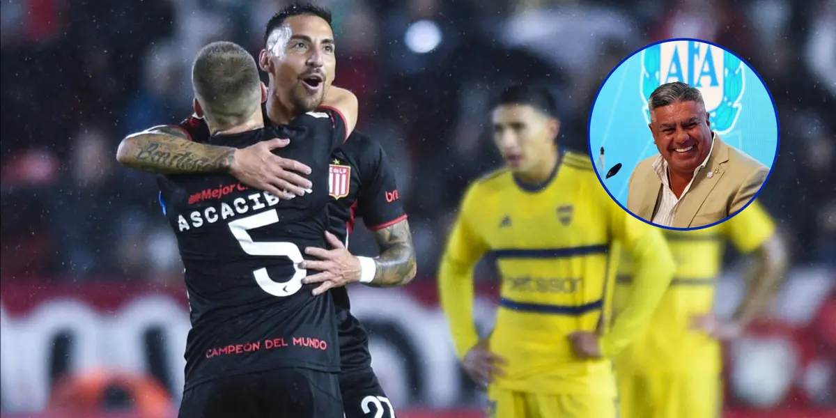 El festejo de gol de Javier Correa ante Boca por Copa de la Liga.