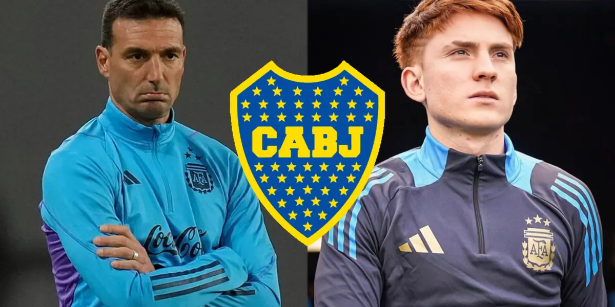 El golpe que recibe Barco de Scaloni.