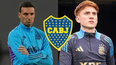 El golpe que recibe Barco de Scaloni.