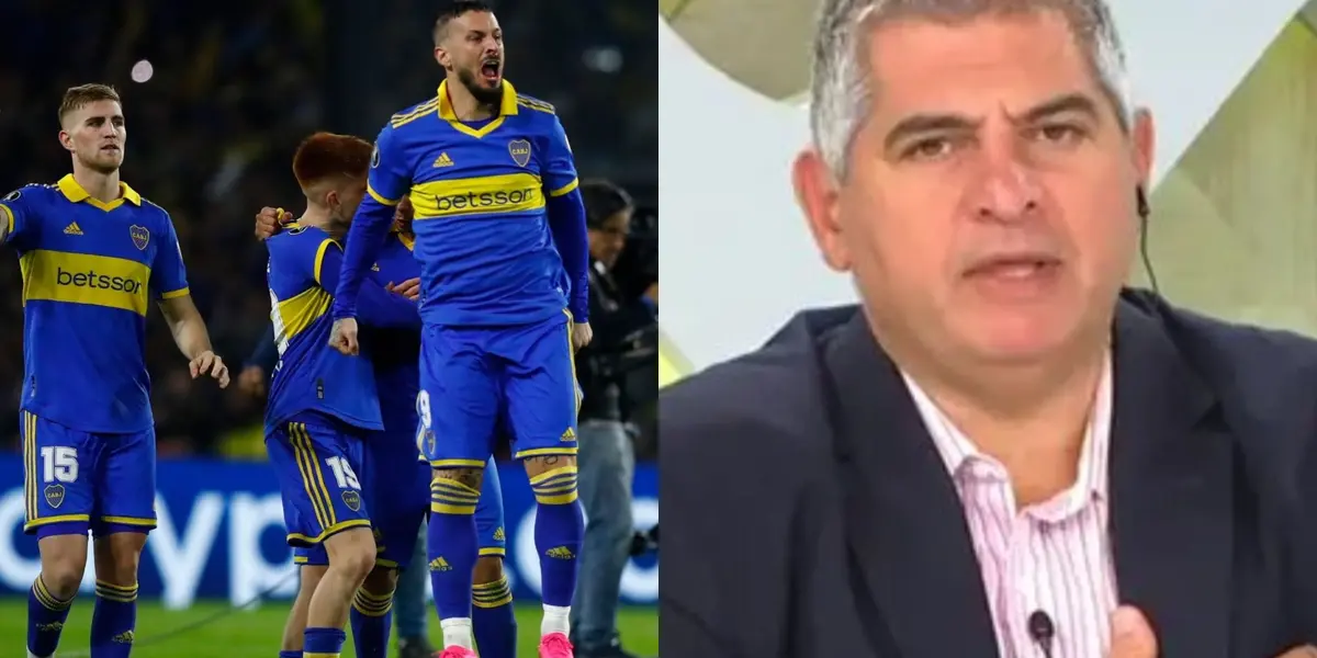 El periodista de TyC Sports se lo vio muy enojado tras la clasificación de Boca a los cuartos de final de la Copa Libertadores.