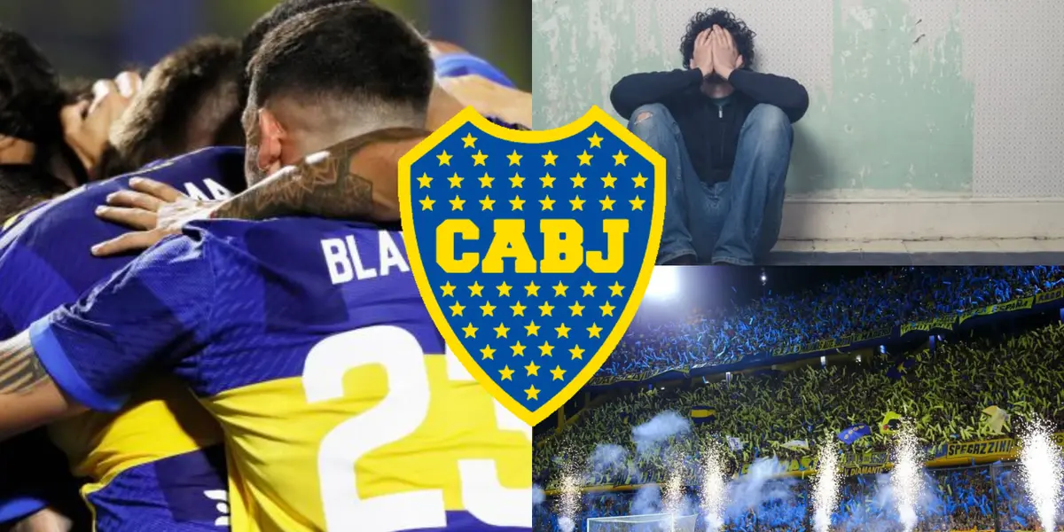 El plantel de Boca festejando un gol junto a La Bombonera repleta.