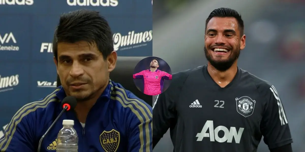 El técnico del Xeneize decidió que hacer con Rossi y así fue la reacción del arquero ex Manchester United.