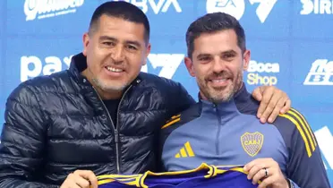 Fernando Gago y Juan Román Riquelme