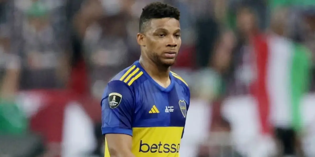 Frank Fabra con la camiseta de Boca durante la final de la Copa Libertadores 2023.