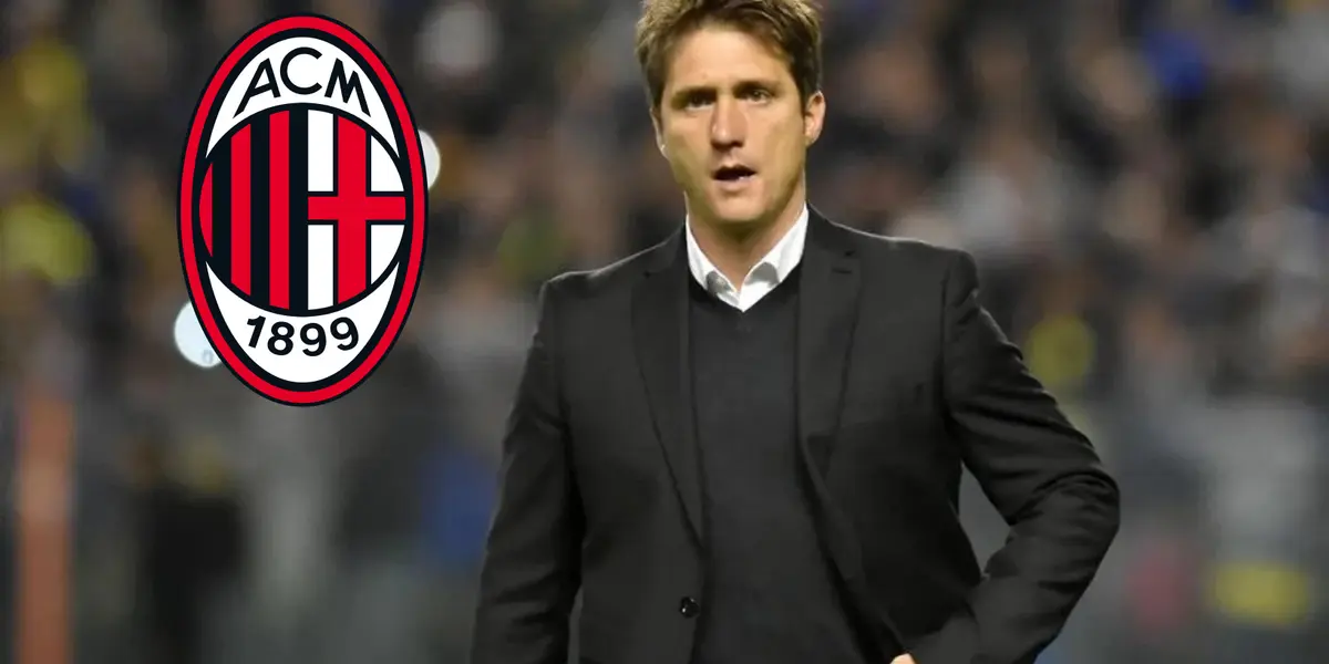 Guillermo Barros Schelotto de traje mientras dirigía a Boca.