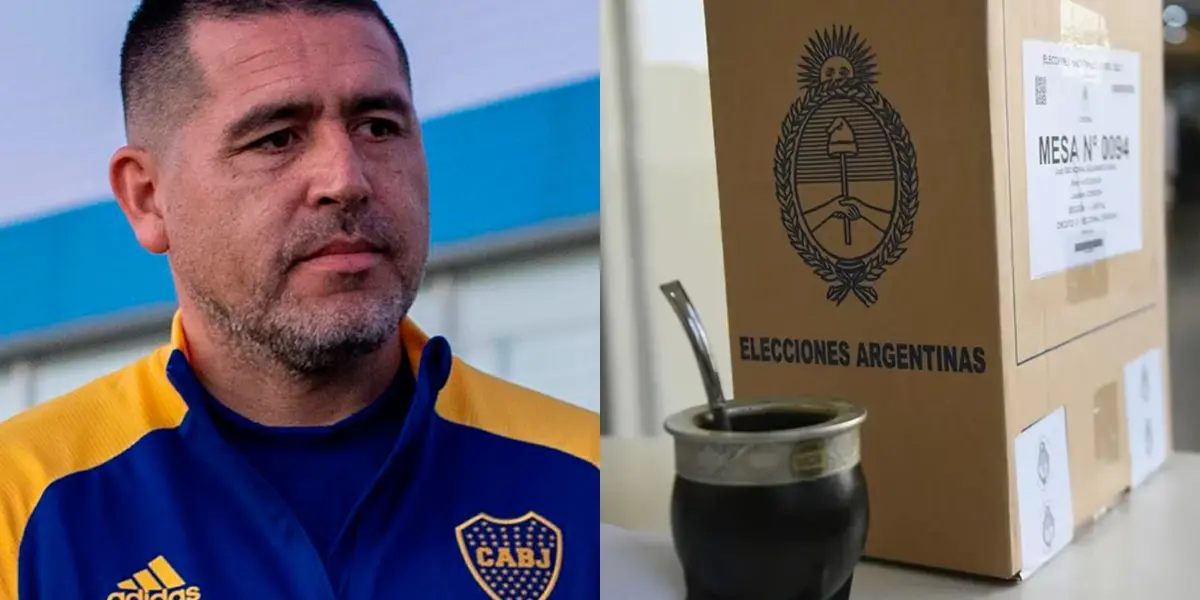 Juan Román Riquelme ejerció su deber cívico y revolucionó un jardín de infantes con su presencia.