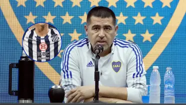 Juan Román Riquelme en conferencia de prensa de Boca.