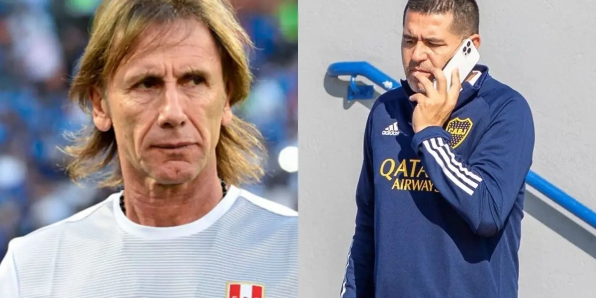 Juan Román Riquelme tuvo una charla con el entrenador con pasado en la Selección de Perú.