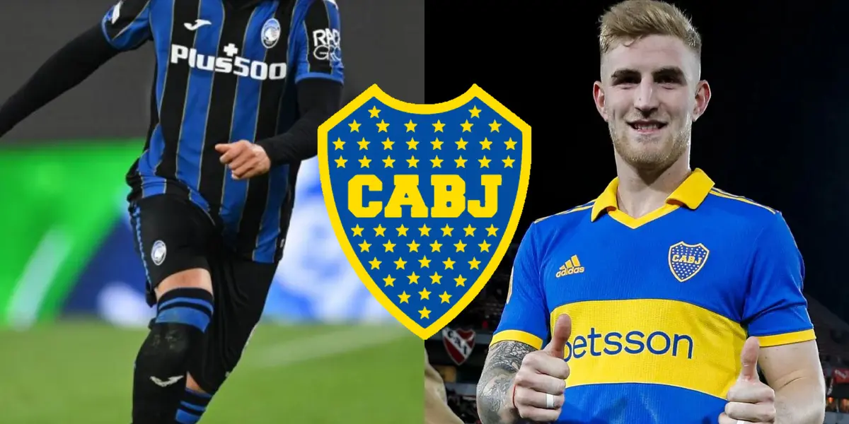 Nicolás Valentini junto a un futbolista del Atalanta.