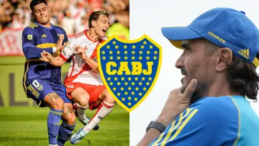 Rojo y Colidio disputando la pelota y a su lado, Diego Martínez.