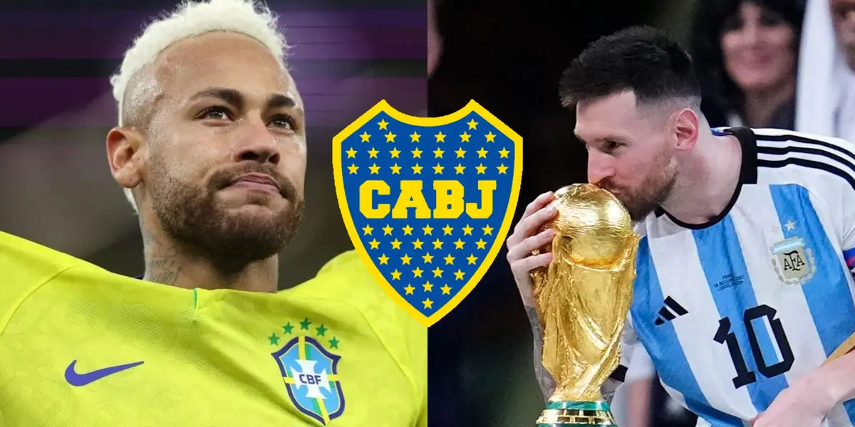 Su compañero de equipo lo felicitó tras haber obtenido la Copa del Mundo.