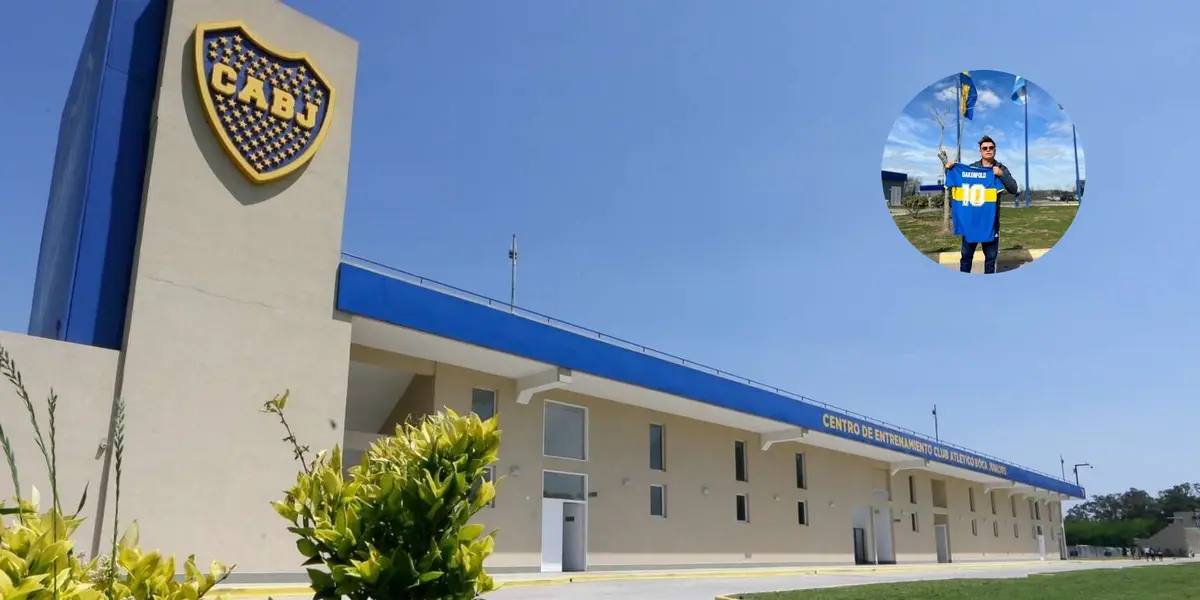 Un reconocido artista del ámbito de la música pasó por el predio del Xeneize y aprovechó para hablar con los jugadores.