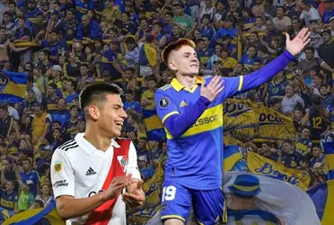 Valentín Barco aparece por encima de Claudio Echeverri y hace delirar al mundo Boca.