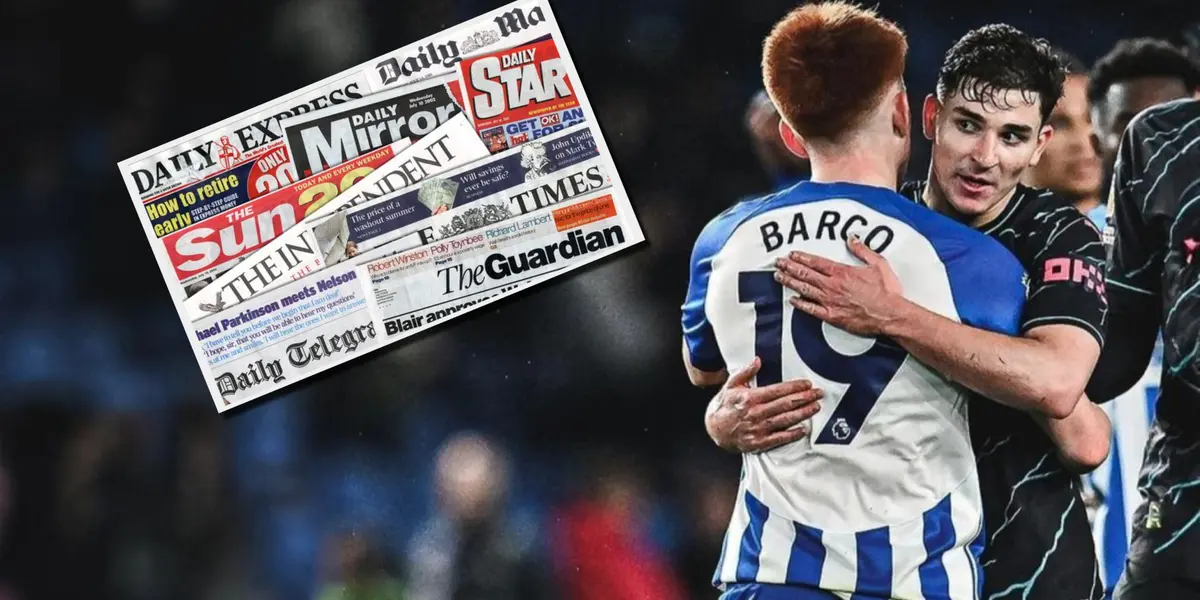 Valentín Barco durante el Manchester City-Brighton.
