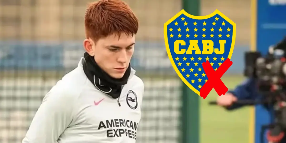 Valentín Barco durante un entrenamiento con el Brighton.