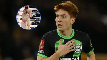 Valentín Barco en acción con la camiseta del Brighton.