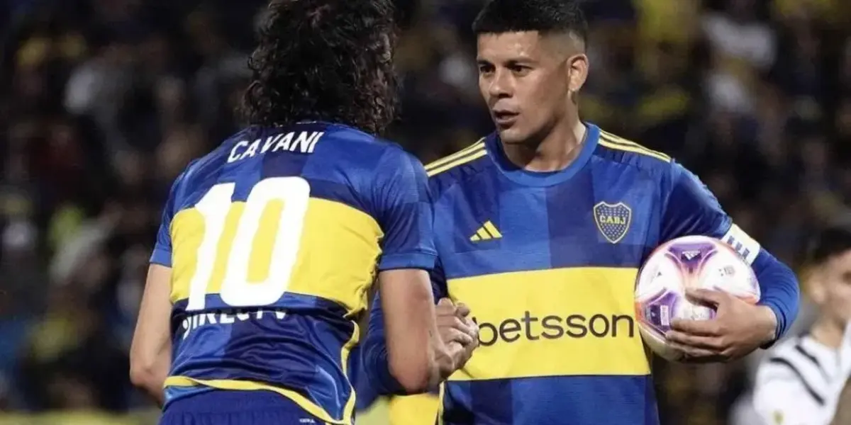 Marcos Rojo y Edinson Cavani
